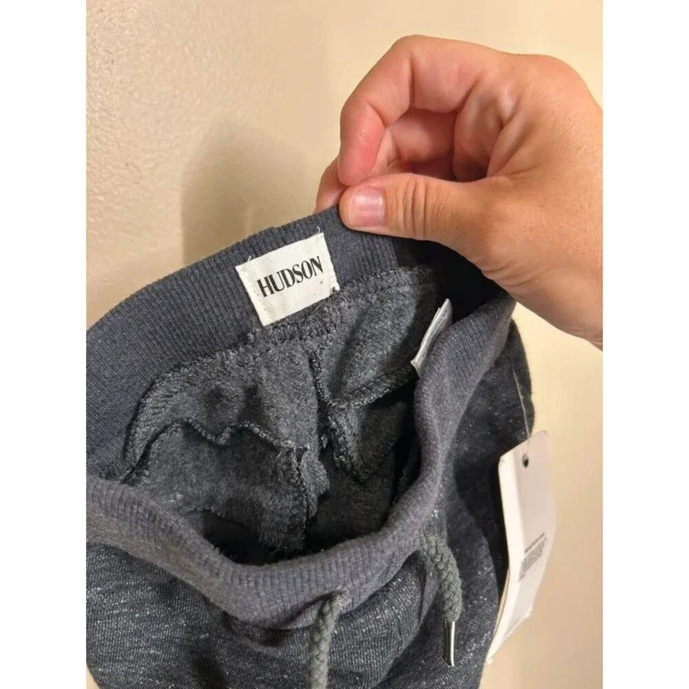 New Hudson Kids 12M Baby Boy Dark Heathered Grey Jogger Sweatpants Cozy Fall